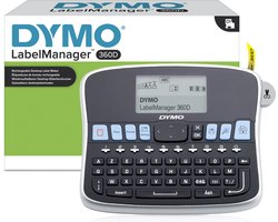 DYMO desktoplabelprinter | LabelManager 360D herlaadbare handheld labelmaker | AZERTY-toetsenbord | Gebruiksvriendelijke, Smart-One-Touch-toetsen en groot scherm | voor organisatie thuis en op kantoor