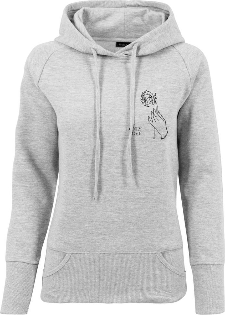 Mister Tee Only Love Hoodie/trui L Grijs