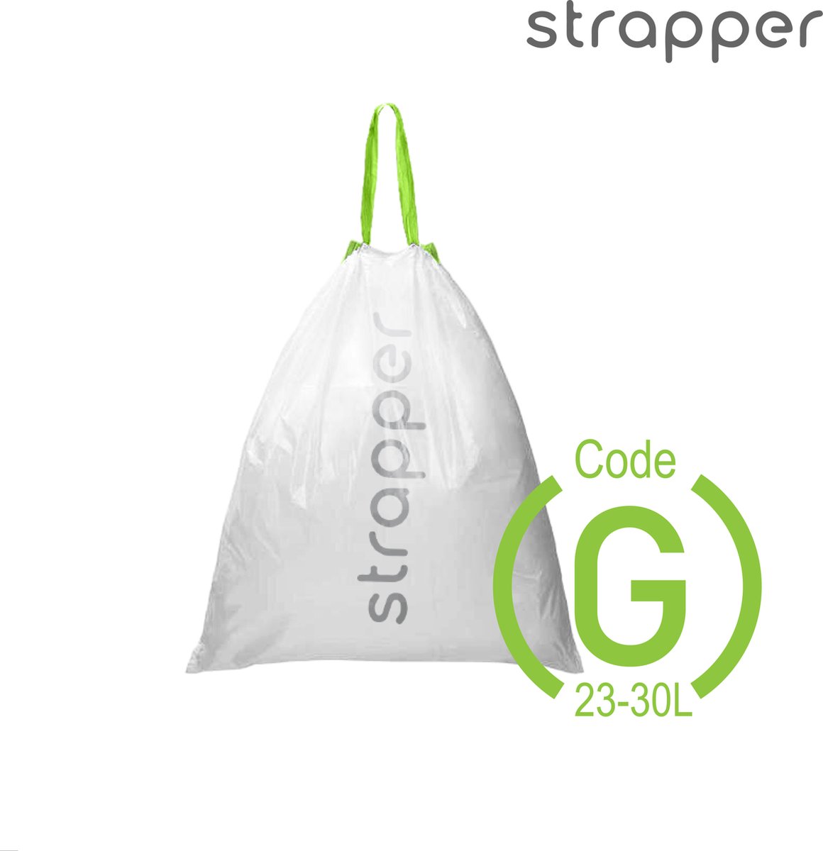 Strapper® Code G 125 Afvalzakken - Geschikt voor Brabantia Afvalbak - 23-30 liter - 125 vuilniszakken G