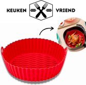 Gezonder eten in 2023 - Keukenvriend - Airfryer Snack Schaal - Herbruikbaar Siliconen Airfryer mand ovenschaal (20 cm) - Heteluchtfriteuse Accessoire Bakje -Hete Lucht Oven -Geschikt voor Philips / Princess / Tefal / Tristar / Inventum - Bakvorm Mand