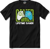 Lifetime Gamer | Gamen - Hobby - Controller - T-Shirt - Unisex - Zwart - Maat 3XL