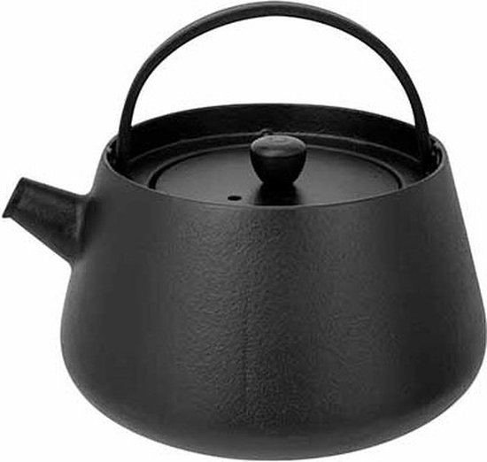 Theepot gietijzer - 0.8 liter - zwart