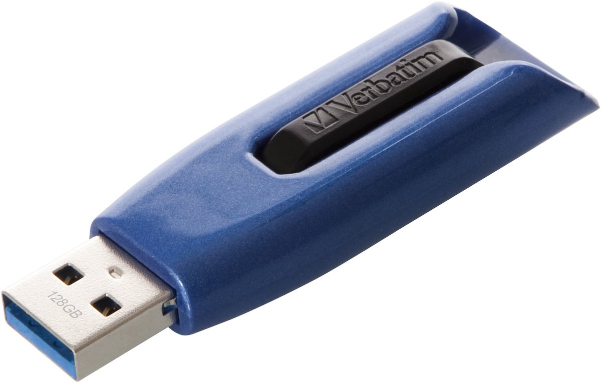 VERBATIM V3 MAX - USB-Stick 3.0 128 GB - Blauw USB-C 128 GB USB