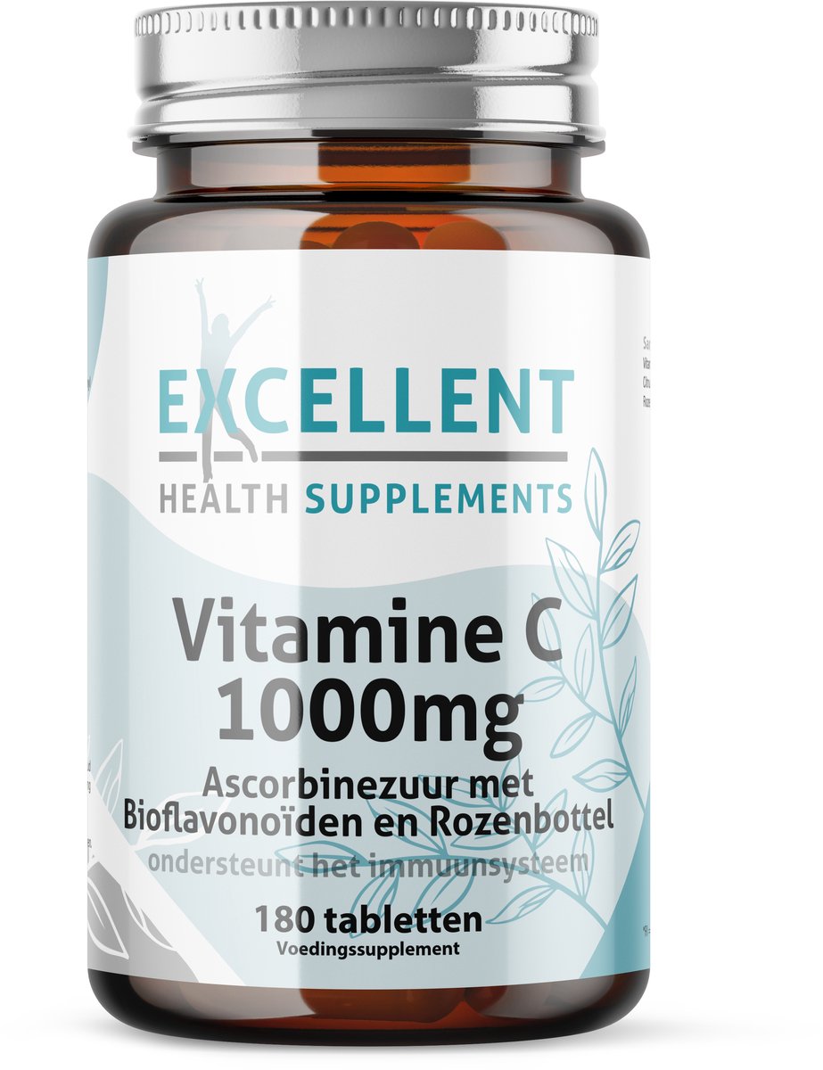 Goedkoopste Vitamine C 1000 - 180 TABLETTEN | IMMUUNSYSTEEM | WEERSTAND | ANTIOXIDANT | GEHEUGEN
