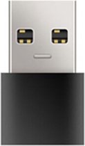 Welley - USB-B naar USB-C Adapter - opzetstuk USB 3.1 to USB C HUB - Zwart - Set van 2