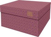 Dutch Design Brand - Dutch Design Storage Box - Opbergdoos - Opbergbox - Bewaardoos - Roaring 20's - Paars - Art Deco Velvet Violet
