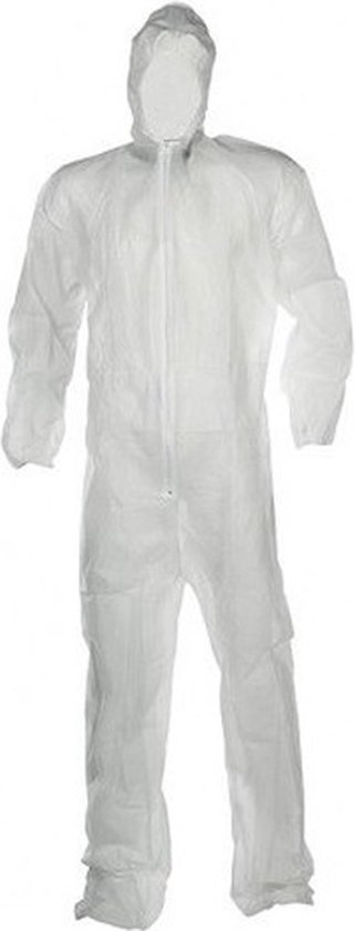 Wegwerp schilders/klussers overall - 2x - one size - Klus overalls voor volwassenen - kunststof