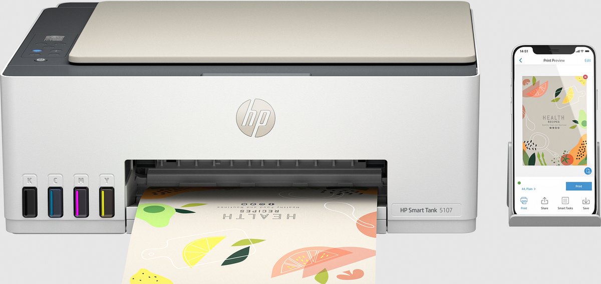 HP Imprimante Tout-en-un Smart Tank 5107, Couleur, Imprimante pour Maison  et Bureau à