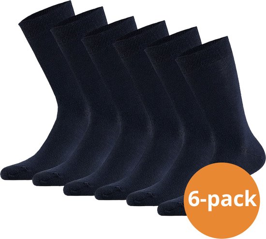 Apollo Bamboo Sokken Navy - 6 paar Donkerblauwe Bamboe sokken - Unisex
