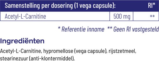 Vitakruid / Acetyl-l-carnitine 500 mg - 90 capsules - Vitakruid