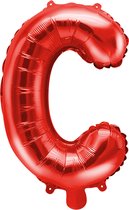 Folieballon letter C - 35cm rood
