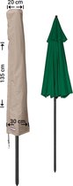 Raffles Covers Parasolhoes - Hoog: 135 cm - RUS135 - Waterdicht - Solution Dyed | UV-bestendig | Rits en stok | Trekkoord - Parasolhoes voor staande parasol