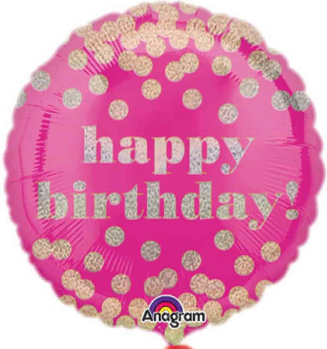 Happy anniversaire points Pink * Snoes * Ballon rond en aluminium * joyeux  * fille *