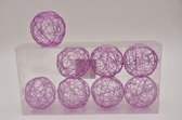 Bijstekers - Metal Wire Ball 7,5cm 8pc. Lilac