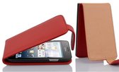 Cadorabo Hoesje geschikt voor Huawei ASCEND G510 / G520 / G525 in INFERNO ROOD - Beschermhoes in flip-design Case Cover van getextureerd imitatieleer