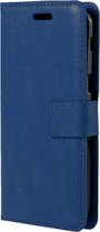 Hoes Geschikt voor Samsung A5 2016/2017 Hoesje Bookcase Hoes Flip Case Book Cover - Hoesje Geschikt voor Samsung Galaxy A5 2016/2017 Hoes Book Case Hoesje - Donkerblauw
