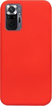 ADEL Siliconen Back Cover Softcase Hoesje Geschikt voor Xiaomi Redmi Note 10 Pro - Rood