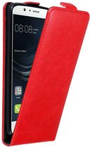 Cadorabo Hoesje geschikt voor Huawei P9 LITE 2016 / G9 LITE in APPEL ROOD - Beschermhoes in flip design Case Cover met magnetische sluiting