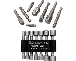 Copechilla 8pcs zeskant steeksleuteladapter steeksleutel 14 stuks steeksleutel steeksleutel bitadapter set 1/4 inch zeskantschacht voor autoreparatie