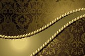 Fotobehang - Vlies Behang - Luxe Ornament - Goud - 104 x 70,5 cm