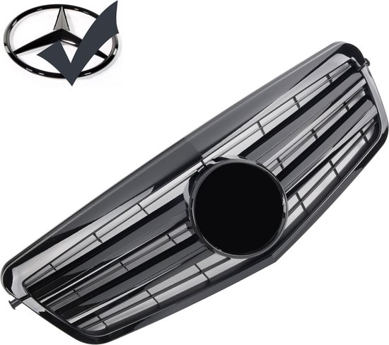 Grill Sport Kühlergrill Passt Für Mercedes W204 C204 Coupe Glanz Schwarz