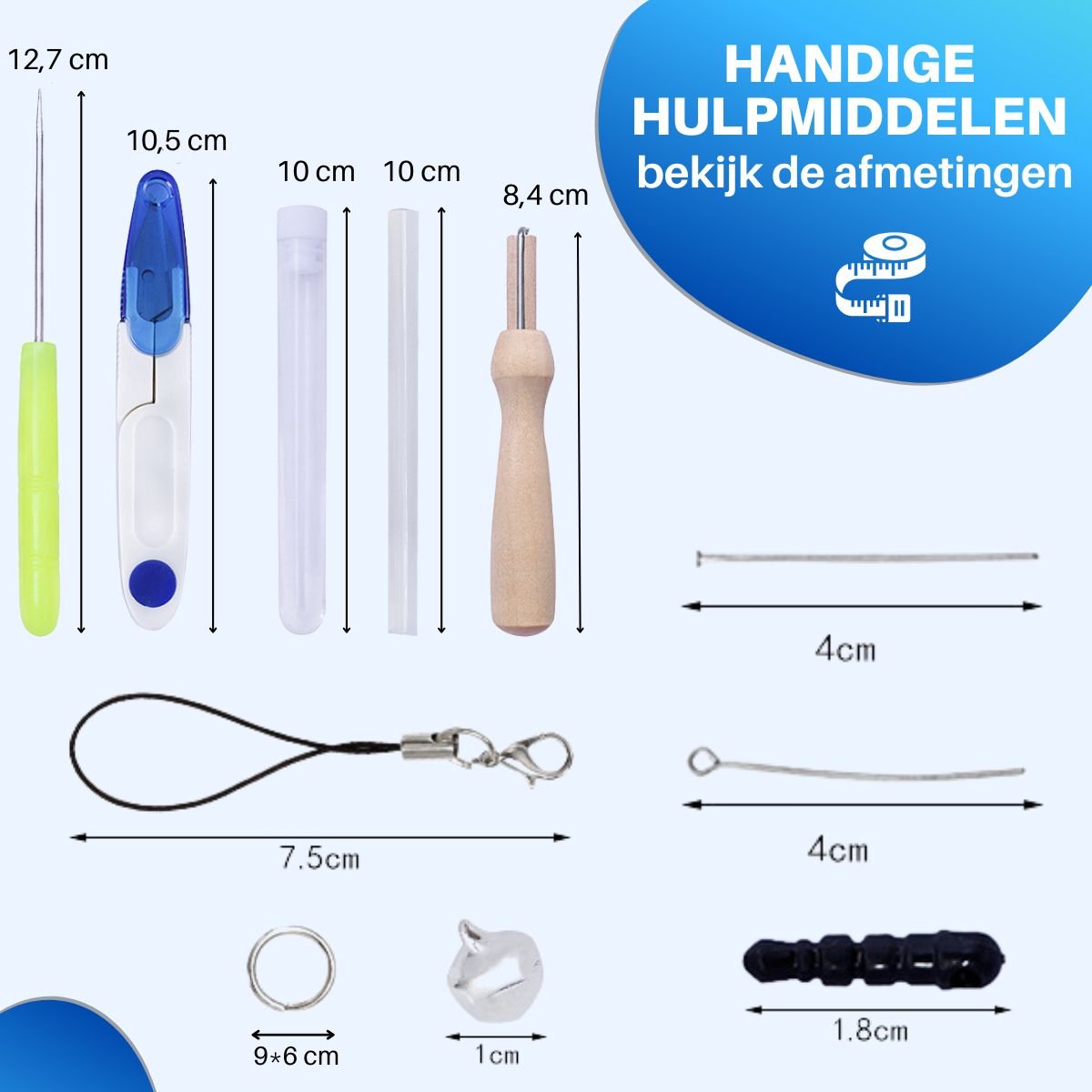 JT Products Naaldvilten Starterset Met 25 Kleuren 125 Gram Viltwol - 5 Gram Wol per Kleur + 50 Tools - 70 Stuks - Needle Felting Pakket - Knutselen Voor Beginners & Gevorderde - 7 Viltnaalden Vilten - Naald Vilt Kado - Knutsel Naaldvilt Cadeautjes — afbeelding 7