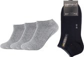 CAMANO Sneaker sokken en Enkelsokken Licht Grijs 80% Katoen 35/38 naadloos zonder knellende elastiek 3 PACK