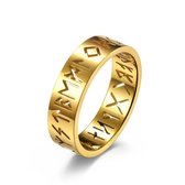 Ring Viking goud dames en heren - Gouden ring met geschenkverpakking van Mauro Vinci MAAT 10
