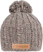 Shakaloha Gebreide Wollen Muts Heren & Dames Beanie Hat van schapenwol met polyester fleece voering - Binz Beanie LBrown Unisex - One Size Wintermuts