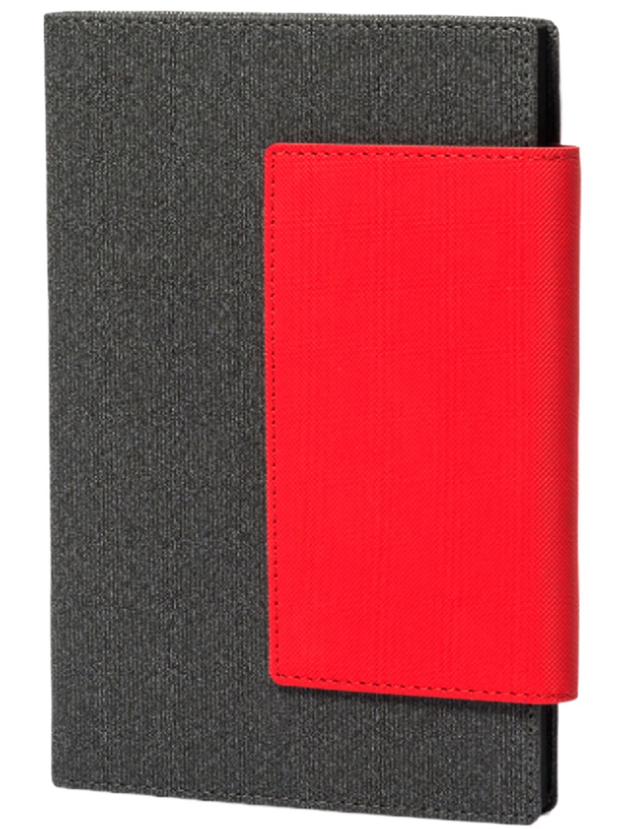 Papacasso Bullet Journal - notitieboek a5 - notebook hardcover leer - premium zuurvrij papier - magnetische sluiting - opbergvak - 256 pagina's - dotted - rood
