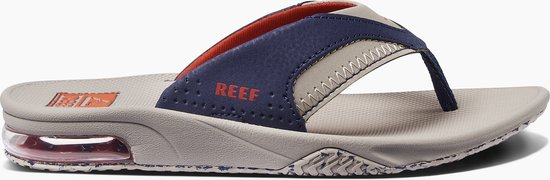 Reef Kids Fanning Jongens Slippers - Taupe/Donkerblauw - Maat 31