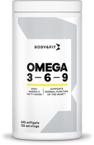 Bol.com Body & Fit Omega 3 6 9 - Visolie - Sportsupplement met Vitamine E - 240 Softgels aanbieding