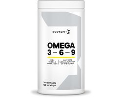 Body & Fit Omega 3 6 9 - Visolie - Sportsupplement met Vitamine E - 240 Softgels