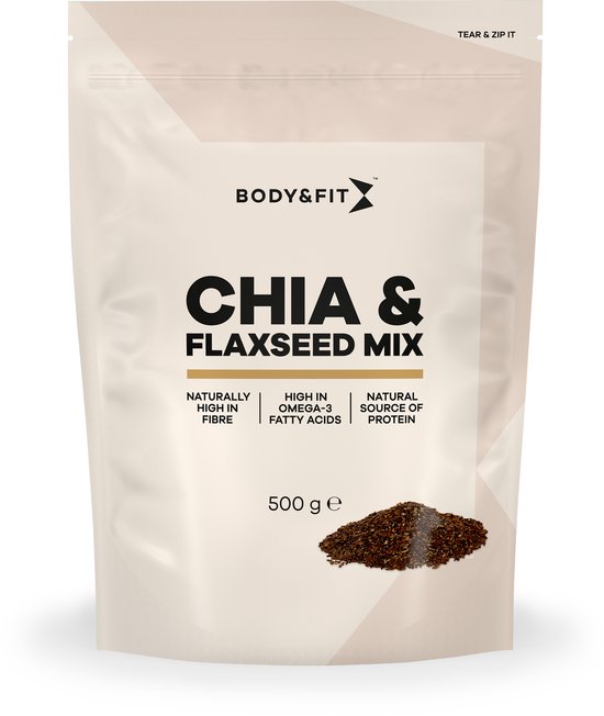 Body & Fit Omega 3, Chia- & Flaxseed Mix - Superfood - Zaden- en Pittenmix -...