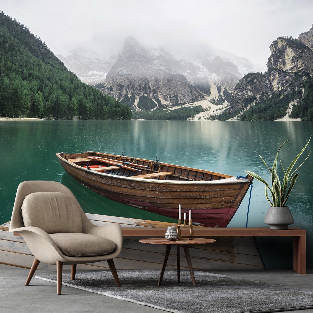 Wandmotiv24 Photo Murale Pont De Bateaux XS 150 X 105cm - 3 Pièces