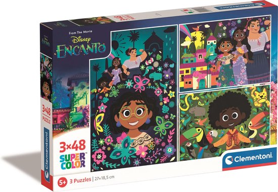 Clementoni Puzzles pour enfants - Disney Encanto 3 Puzzles de 48 pièces,  Puzzle, 4 ans