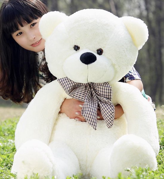 Knuffelbeer 50cm wit - LED Licht - lichtgevende teddybeer