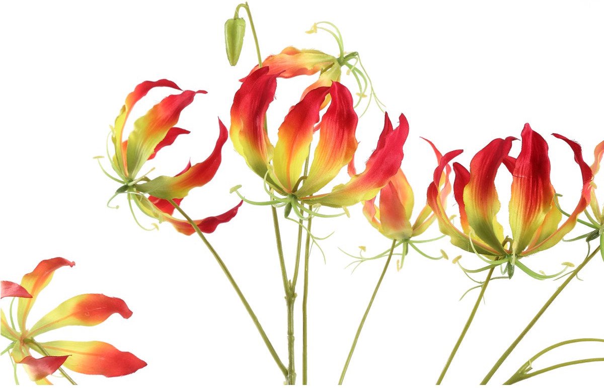 PTMD Lelie Kunstbloem - 110 x 42 x 107 cm - Kunststof - Rood