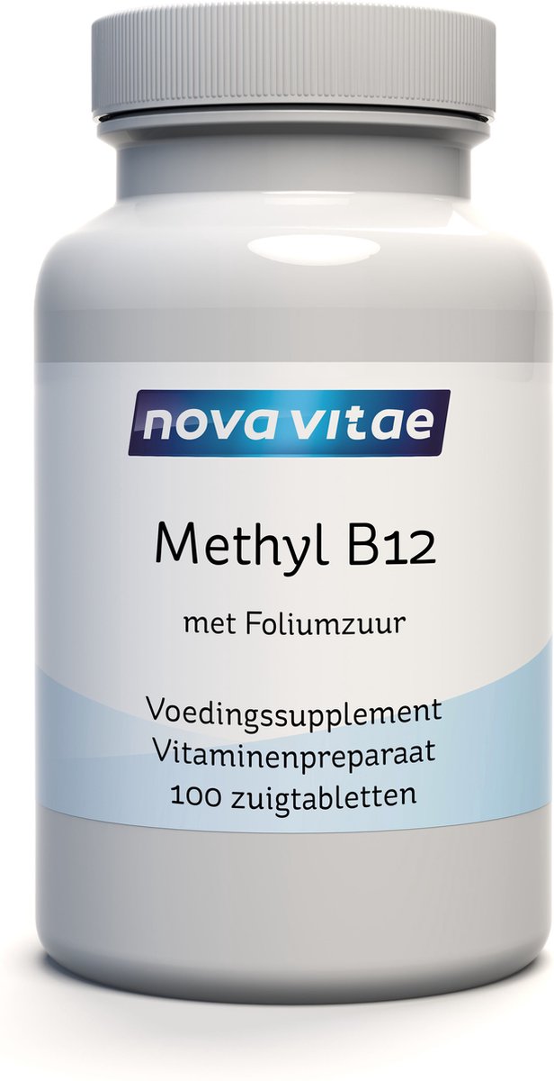 Goedkoopste Nova Vitae - Vitamine B12 - 1000 mcg - methylcobalamine - met foliumzuur - 100 zuigtabletten