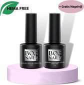 GUAPÀ® Base + Top Coat | Base gel | Top Gel | HEMA Free | Inclusief nagelvijl | Geschikt voor Acryl, Gel, Gellak en Polygel nagels | Nail Art | 2 x 7 ml