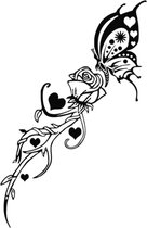 papillon rose sticker mural autocollant de fenêtre autocollant de voiture noir 20cm