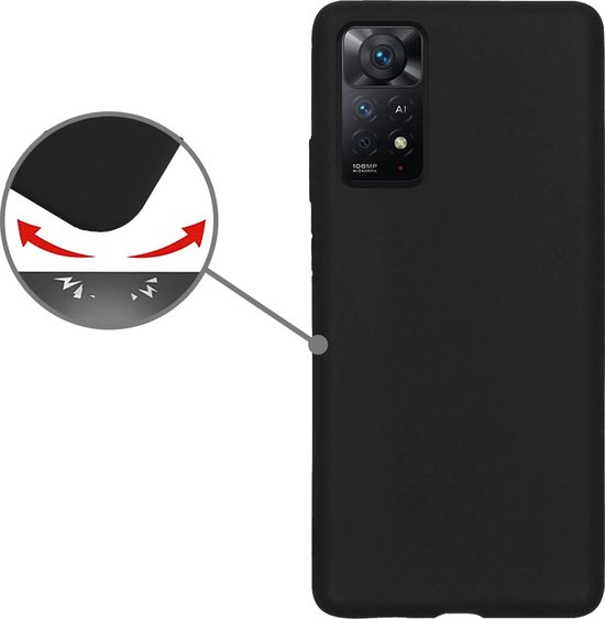 Coque Xiaomi Redmi Note 11 Coque Arrière en Siliconen - Coque Xiaomi Redmi Note 11 Silicone - Zwart - 2X