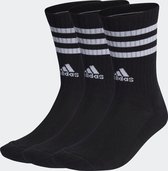 adidas Sportswear 3-Stripes Gevoerde Sokken 3 Paar - Unisex - Zwart - 34-36