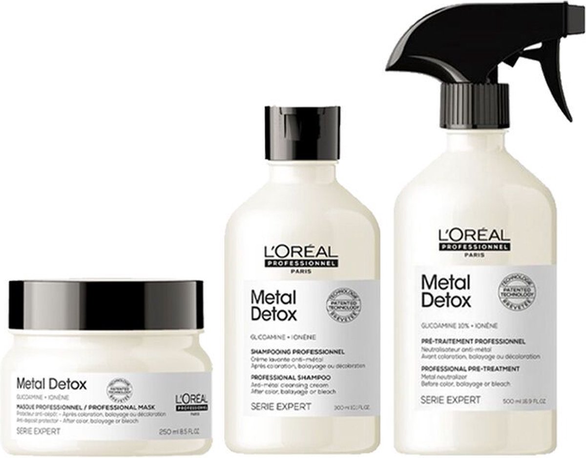 Gekleurd haar pakket L'Oréal Serie Expert Metal Detox