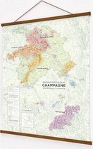 Wijnkaart - Poster Champagne - 68.6 x 86.4 cm - wijnliefhebber