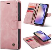 Casemania Hoesje Geschikt voor Samsung Galaxy A34 5G Pale Pink - 2 in 1 Magnetic Book Case