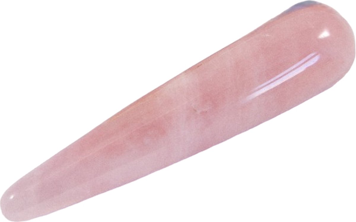 Goedkoopste Massage Griffel - Rozekwarts - Kristal / Edelsteen - ca. 8cm