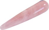 Massage Griffel - Rozekwarts - Kristal / Edelsteen - ca. 8cm