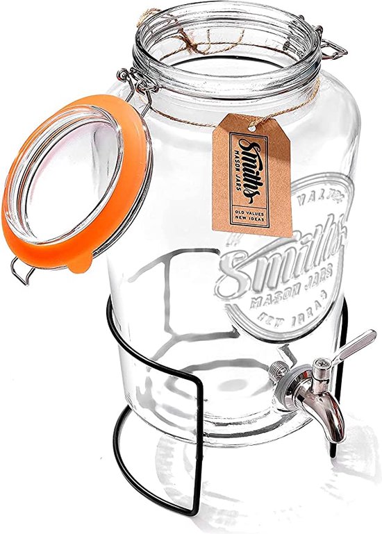LIKAJON Glazen wasmiddeldispenser, vloeibare waszeepdispenser voor