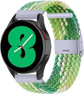 By Qubix - 20mm - Garmin Vivomove 3 - HR - Luxe - Sport - Style - Trend - Braided nylon bandje - Groen - lichtgroen - Garmin bandje